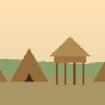竪穴住居と高床倉庫が並ぶムラ